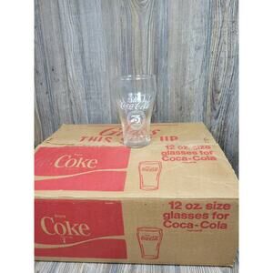 Vintage Case Coca Cola 12 oz Tumblers, 75Th Anniversary Coke Glasses, NOS